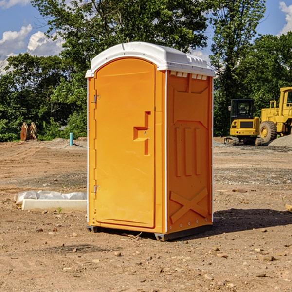 can i customize the exterior of the portable toilets with my event logo or branding in Rocky OK